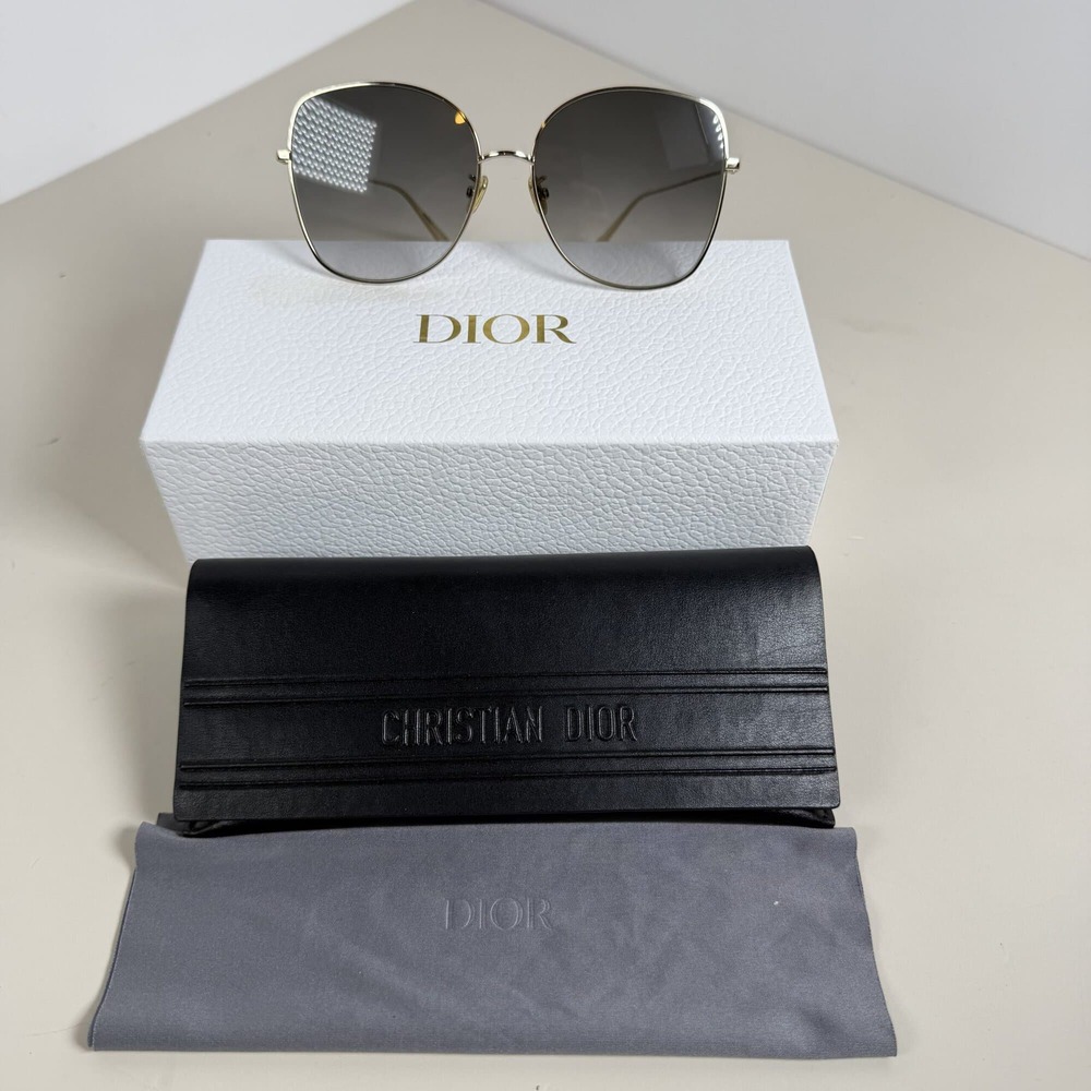 Christian Dior Stellaire O1S Gold Butterfly Gradient Sunglasses